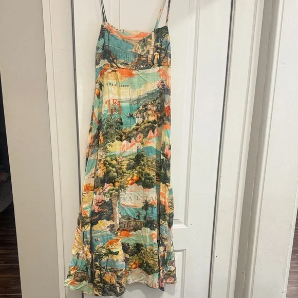 Tropical Print Maxi Dress - Picture 1 of 4